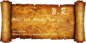 Mályi Renáta névjegykártya
